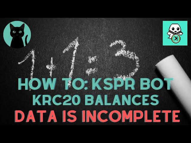 KSPR Bot & Your KRC20 Balances, is it correct?