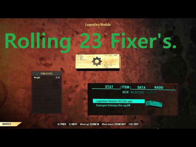 Fallout 76: Rolling 23 Legendary Fixer's.