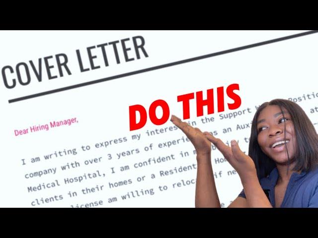 HOW TO WRITE AN OUTSTANDING PDF FORMAT COVER LETTER #sponsorshipinuk #coverletter