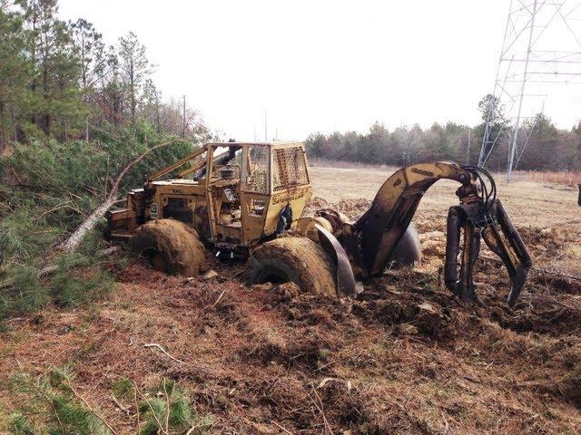 Stuck the Caterpillar Skidder... in 3 Feet of Mud!!