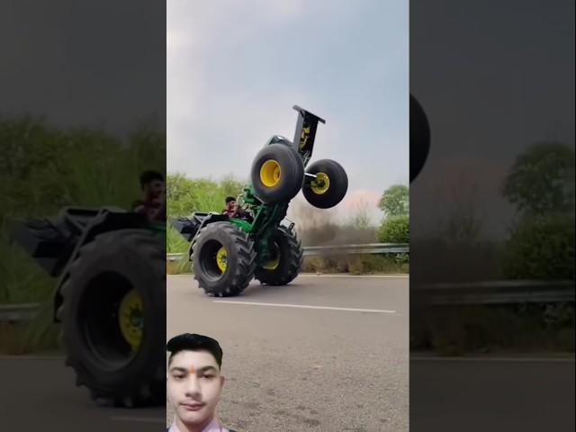 Tractor stunt #automobile #farming #modified #nishudeswalstunt #youtubeshorts