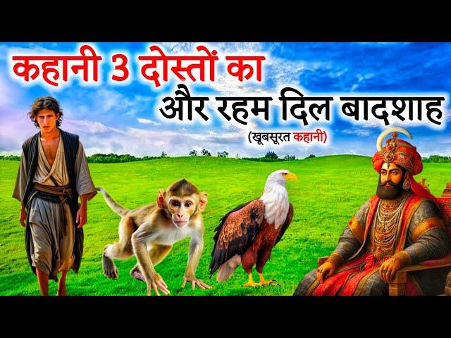 Kahani 3 Doston Ka Aur Raham Dil Badshah | Khubsurat Sabak Aamoz Kahani Moral Stories Hindi Urdu