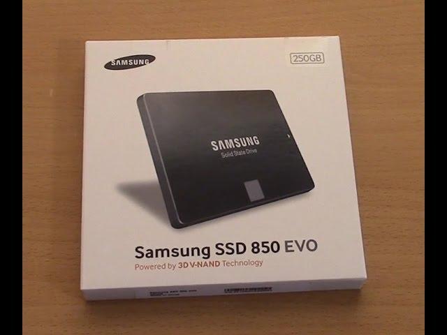 Unboxing SSD Festplatte, Samsung MZ-75E250B/EU EVO 850 interne SSD 250GB