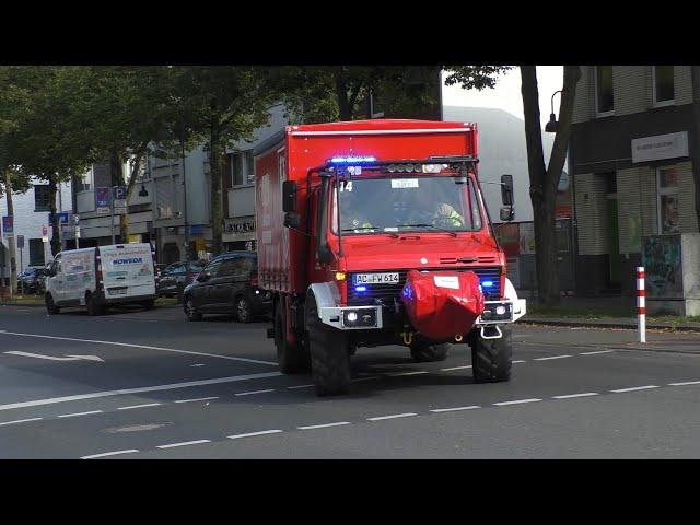 [Bullhorn und Durchsage] Einsatzfahrten Feuerwehr Aachen zur Abschlussübung des Löschzuges Haaren