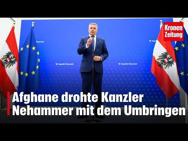 "Ich schneide dir den Kopf ab": Afghane droht Kanzler | krone.tv NEWS