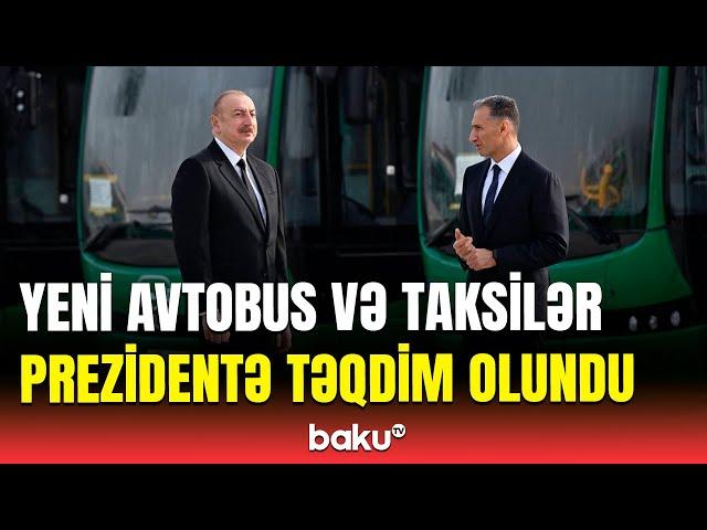 İlham Əliyev Zığ Elektrik Avtobus Parkının fəaliyyəti ilə tanış oldu