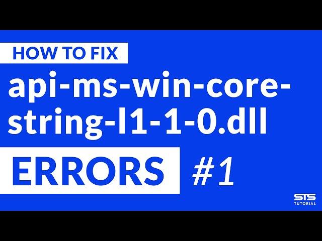 api-ms-win-core-string-l1-1-0.dll Missing Error | Windows | 2020 | Fix #1