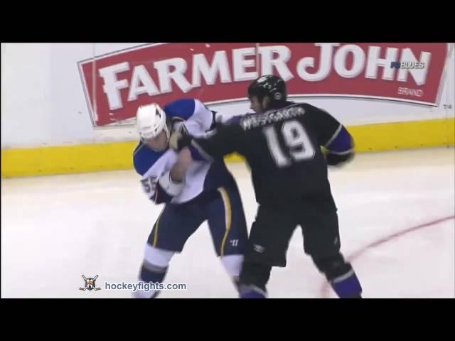 Cam Janssen vs Kevin Westgarth Mar 17, 2011