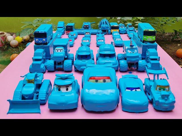 Clean up muddy minicars & disney car convoys! Play in the garden