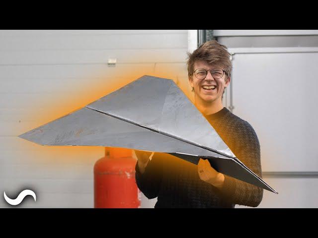 HUGE SHEET STEEL PAPER AEROPLANE - WILL IT FLY???