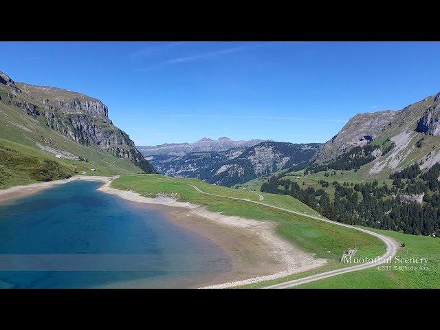 4K Lake Waldisee, Muotathal Schwyz SWITZERLAND アルプス山脈 dji