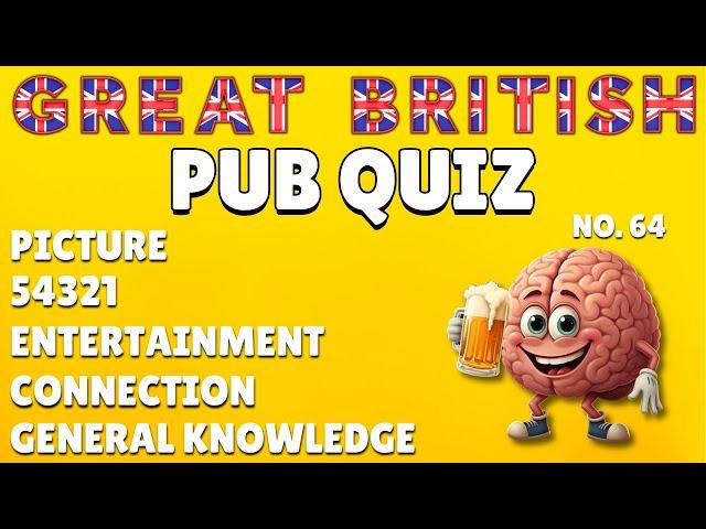 Great British Pub Quiz: Picture Round, 54321, Entertainment, Connection & General Knowledge #64
