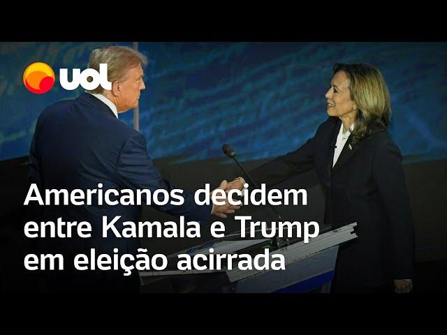 Eleição nos EUA: Americanos decidem entre Kamala Harris e Donald Trump em eleição acirrada