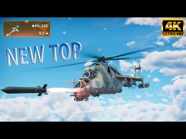 War Thunder Mi-24D New Best Helicopter [Premium] - 2023 4k Heli Gameplay