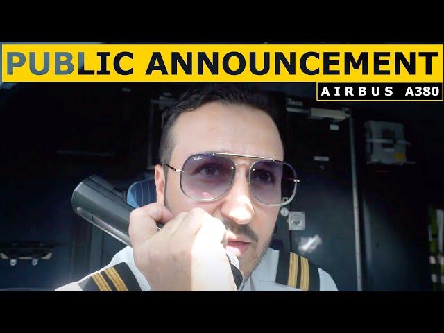 English/Arabic Passenger Announcement - Pilot Alexander ️