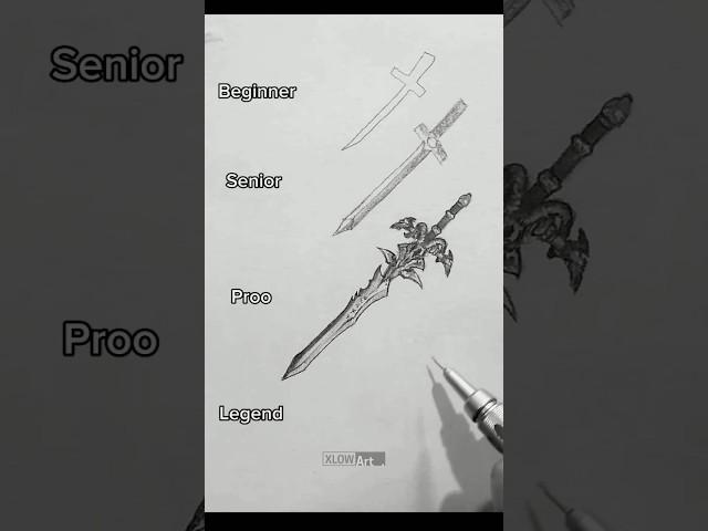 Drawing a Fantasy Sword #xlowart #drawing #art #shorts