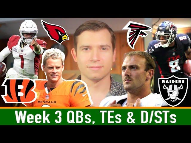 Week 3 QB, TE and D/ST Rankings (Top 25) | 2024 Fantasy Football