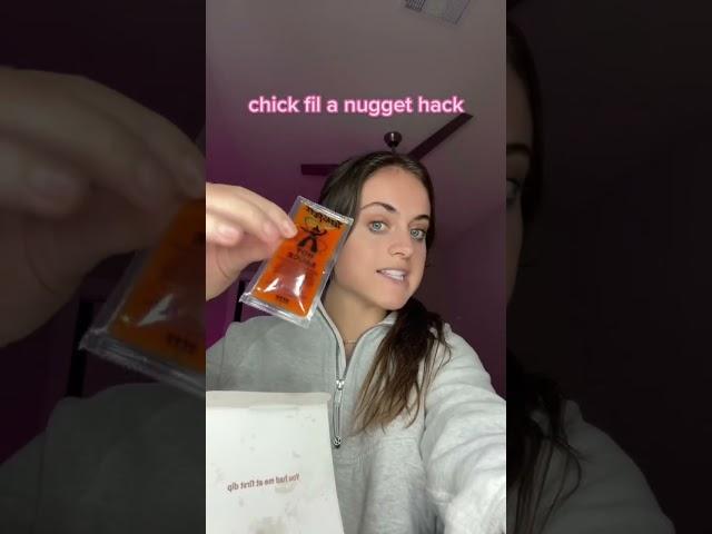 Chick fil a nugget hack! #chickfila #chickfilahack #chickfilamukbang #chickennuggets #nuggets