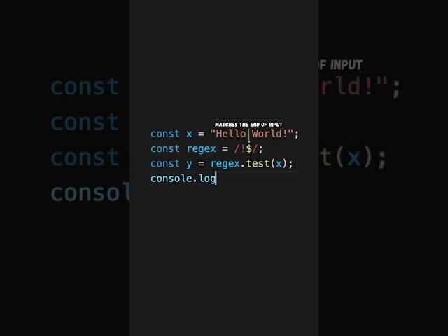 how to use the regex character $ to match the end of a string