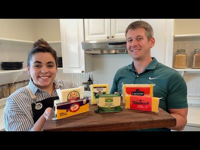 Sharp Cheddar Cheese Blind Taste Test with Josh LIVE!