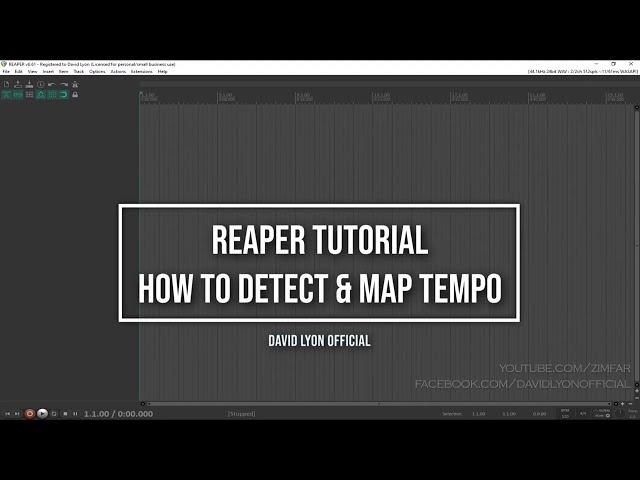 REAPER DAW Tutorial - How to auto-detect tempo without plugins