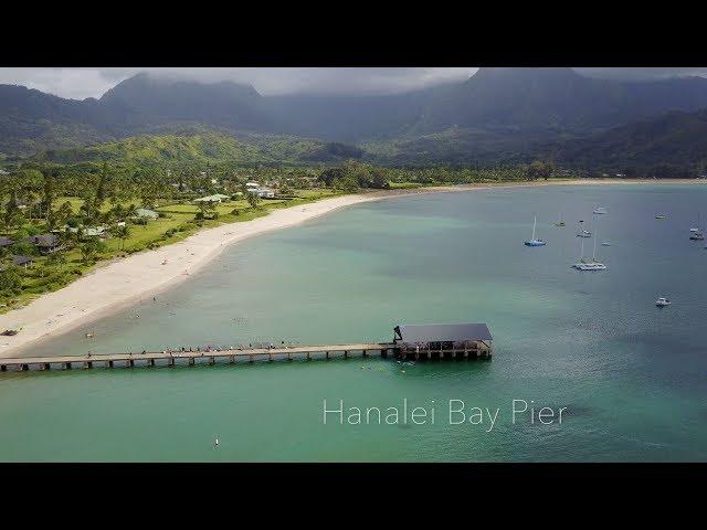 Hanalei Bay Kauai - 4K HD Aerial - BEAUTIFUL!