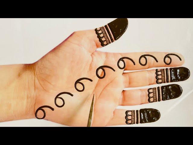 Very Easy Simple Arabic Mehndi Design Trick For Beginners-6 Number Mehandi Design-New Mehendi design