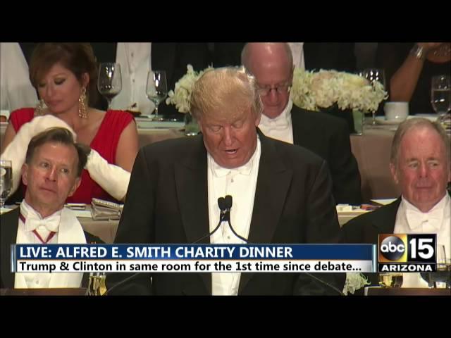 Donald Trump: Hillary Clinton said 'Pardon Me' - Alfred E. Smith dinner