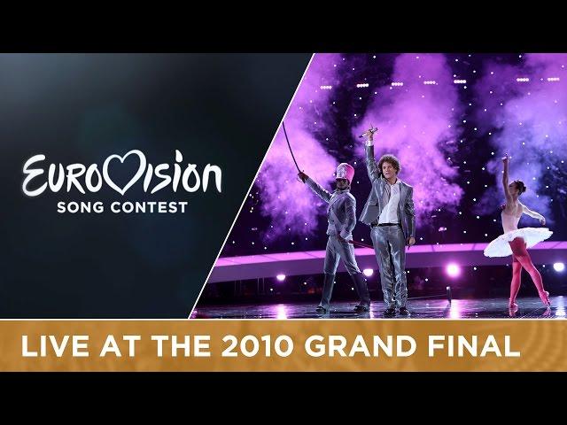 Daniel Diges - Algo Pequeñito (Spain) Live with interruption 2010 Eurovision Song Contest