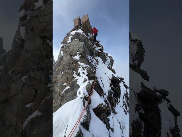 Sideways rappel #climbing #mountaineering