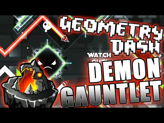 Geometry Dash DEMON GAUNTLET [Sidestep, Traction, Mechanical Showdown] (1/3)