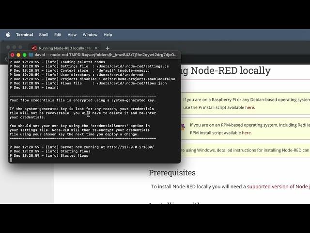 How to install node-RED on a Mac?