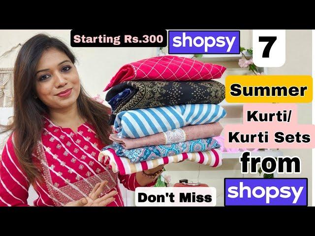  Shopsy by Flipkart Kurti/Kurti Set Haul Starting Rs.300|Partywear/Officewear Kurtis️|Shopsy Haul