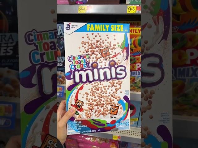 3 Mini Cereals found at #walmart #groceryshopping #cinnamontoastcrunch #reeses #cereals