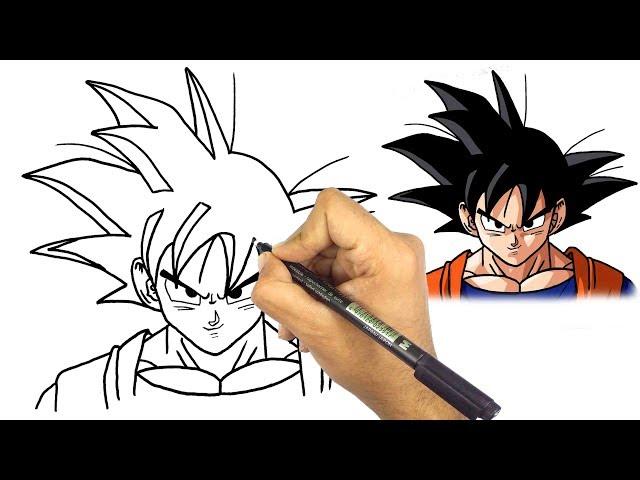 how to draw goku from dragon ball |||| anime drawing tutorial for beginners