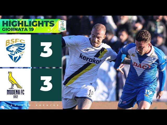 Brescia-Modena 3-3 | Pareggio pirotecnico al Rigamonti | HIGHLIGHTS Serie BKT