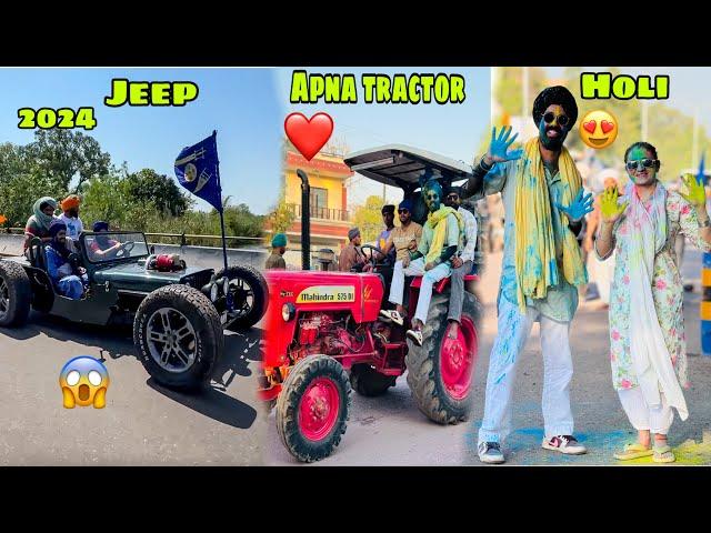 Hola Mahalla mai apna Tractor bhi aa gaya  Anandpur Sahib mai Life ki Best Holi 