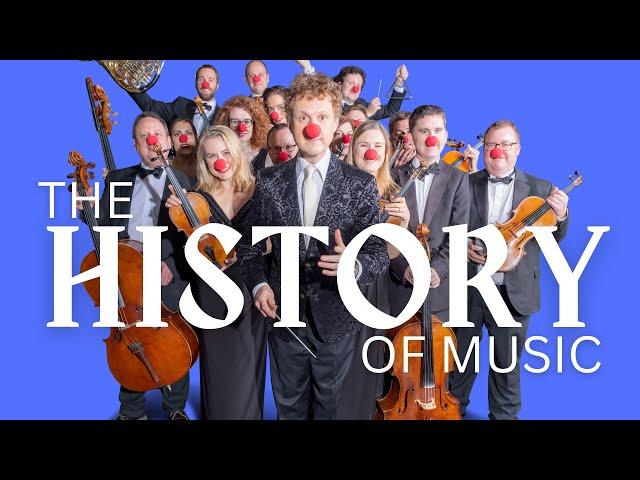  Orchestra plays THE HISTORY OF MUSIC - cavemen to Barbie