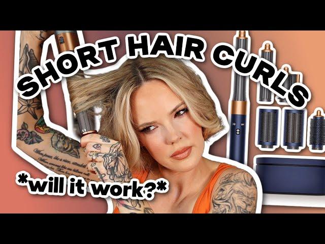 CURLING SHORT HAIR WITH THE DYSON AIRWRAP LONG COMPLETE | beach curls hair tutorial