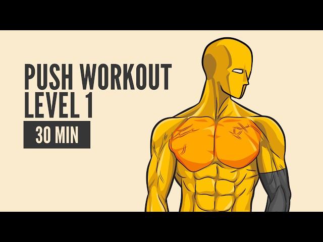 Calisthenics push-ups - Level 1 - Home workout no equipment (Beginner friendly)