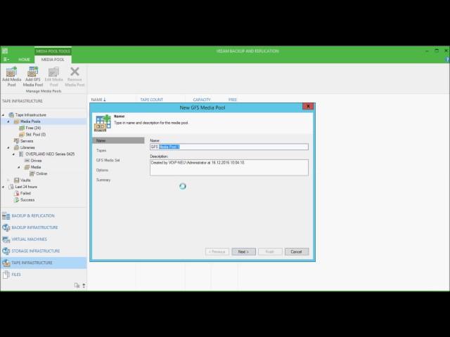 Veeam Backup & Replication Medien-Pool für Tape-Sicherung