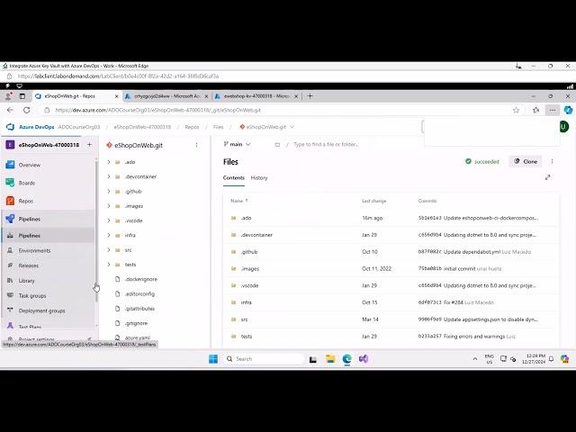 AZ400 Labs - Integrate Azure Key Vault with Azure DevOps