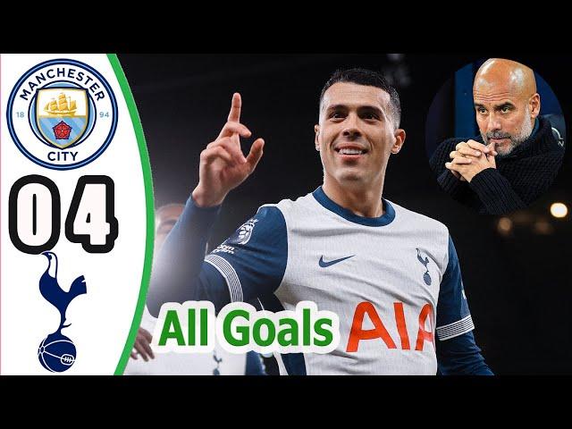 Manchester City vs Tottenham 0-4 || Highlights & All Goals | Premier League 2024/25