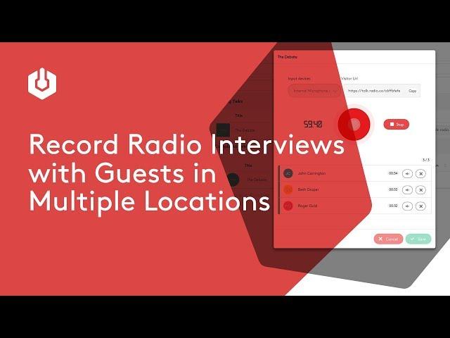 Record Radio Interviews with Guests in Multiple Locations