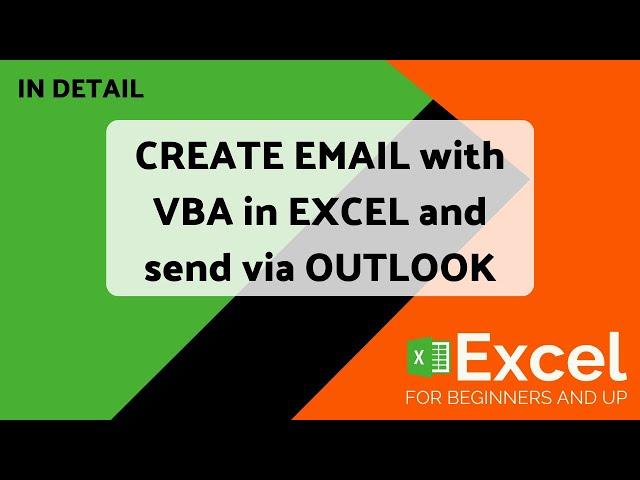 How to create VBA code in Excel to send Emails through Outlook automatically | VBA