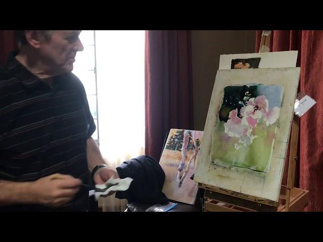 Carl Purcell demonstrates a floral