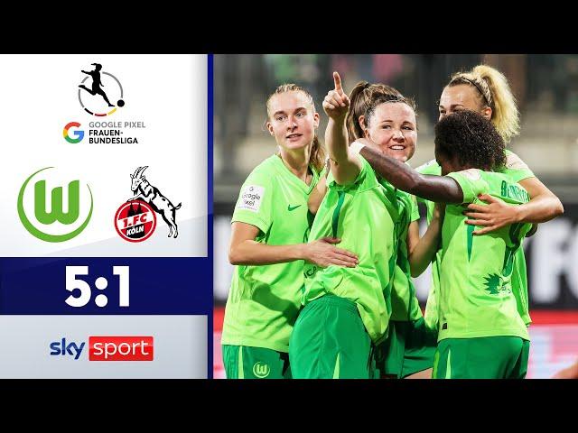 Kölnerinnen geraten nach Führung unter die Räder | VfL Wolfsburg - 1. FC Köln | Highlights