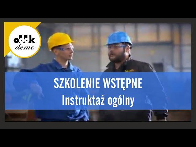 Szkolenie wstępne. Instruktaż ogólny