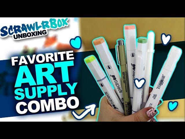 BEST SCRAWLRBOX YET?! | Mystery Art Box | Scrawlrbox Unboxing | Drawing Woodland Creatures