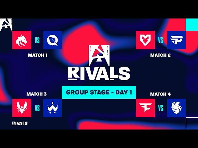 BLAST Premier Rivals S1 '25, Day 1 - Spirit v Fly, MOUZ v paIN, Vitality v Wild, FaZe v Falcons